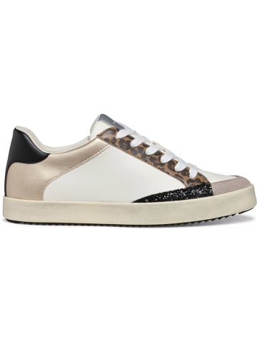 Geox Sneakers "Blomiee" in Weiß/ Schwarz/ Gold