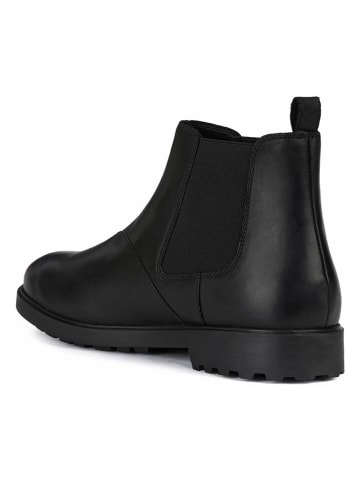 Geox Leder-Chelsea-Boots "Rhadalf" in Schwarz