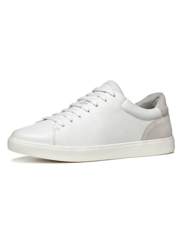 Geox Leder-Sneakers "Avola" in Weiß/ Grau