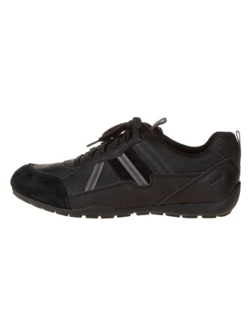 Geox Leder-Sneakers "Ravex" in Schwarz