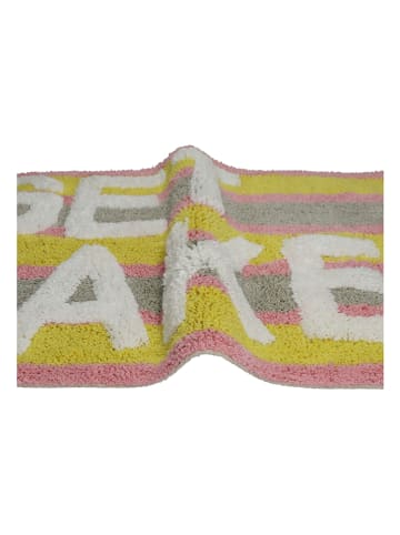 Kersten Badematte "Get Naked" in Gelb/ Grau/ Rosa - (L)50 x (B)80 cm