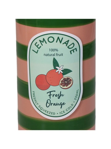 Kersten Vaas "Lemonade" abrikooskleurig/groen - (H)24 x Ø 6,5 cm