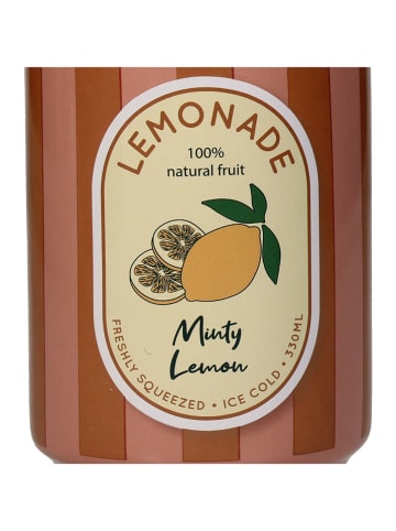 Kersten Vaas "Lemonade" oranje/lichtroze - (H)11,3 x Ø 7 cm