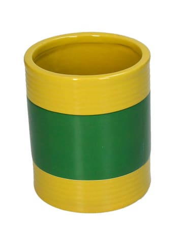 Kersten Bloempot "Pomodori" geel/groen - (H)13 x Ø 11 cm