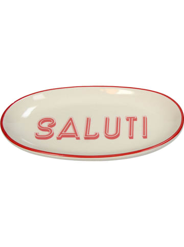 Kersten Talerz "Saluti" w kolorze beżowo-różowym do serwowania - 12,5 x 21 cm