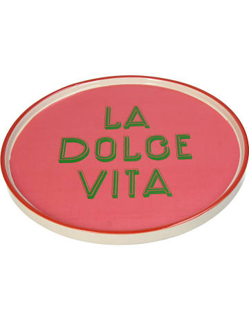 Kersten Speiseteller ''La Dolce Vita'' in Pink/ Grün - Ø 25,5 cm