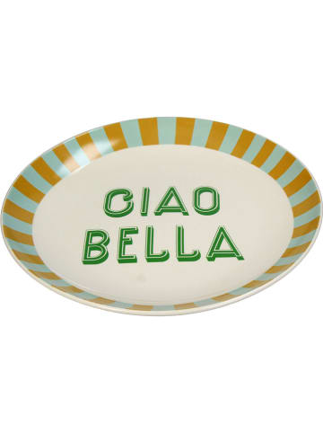 Kersten Speiseteller ''Ciao Bella'' in Beige/ Grün - Ø 25 cm