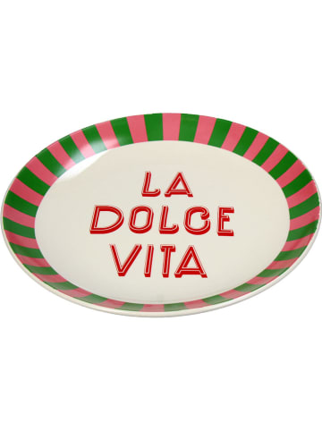 Kersten Talerz płaski "La Dolce Vita" w kolorze beżowo-czerwono-zielonym - Ø 25 cm