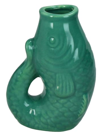 Kersten Vase "Fish" in Türkis - (B)8 x (H)11 x (T)5,5 cm