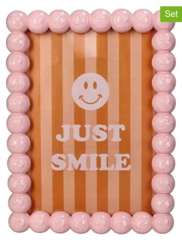 Kersten 2er-Set: Bilderrahmen "Smiley" in Rosa