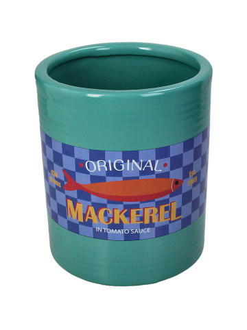 Kersten Blumentopf ''Mackerel'' in Grün/ Blau - (H)15,5 x Ø 13 cm