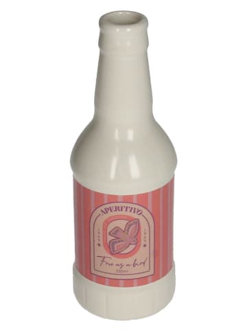 Kersten Vaas ''Aperitivo'' crème/lichtroze - (H)20,7 cm - Ø 7 cm