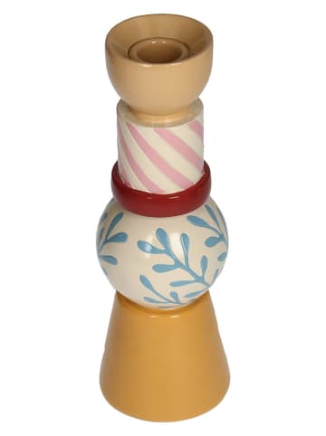 Kersten Kaarsenhouder ''Ornaments'' meerkleurig - (H)22 x Ø 7 cm