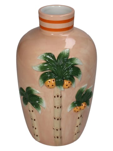 Kersten Vase ''Palm Tree'' in Beige/ Grün - (B)14,7 x (H)23 x (T)13,3 cm