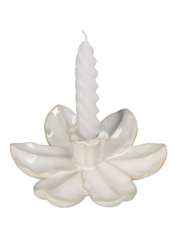 Kersten Kaarsenhouder ''Flower'' crème - (H)4,5 x Ø 17 cm