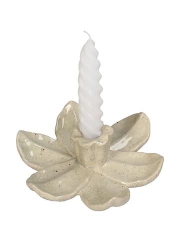 Kersten Kaarsenhouder ''Flower'' beige - (H)4,5 x Ø 17 cm