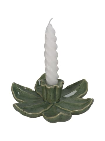 Kersten Świecznik "Flower" w kolorze zielonym - wys. 4,5 x Ø 17 cm
