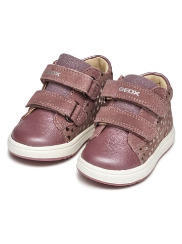 Geox Leder-Sneakers "Biglia" in Lila