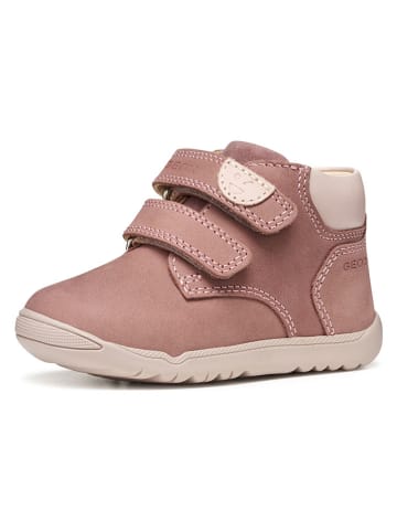 Geox Skórzane botki "Macchia" w kolorze jasnoróżowym