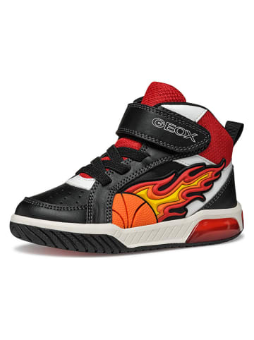 Geox Sneakers "Inek" zwart/rood