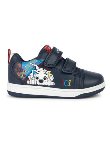 Geox Leder-Sneakers "New Flick" in Dunkelblau