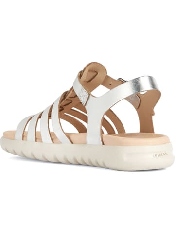 Geox Leren sandalen "Soleima" zilverkleurig