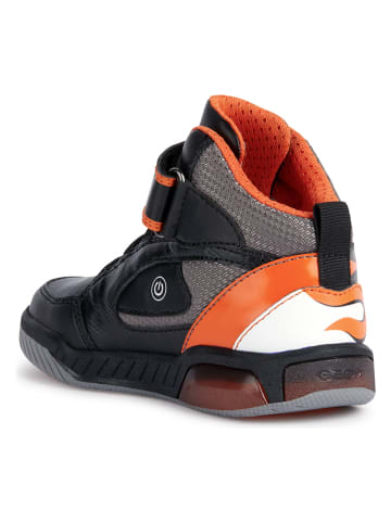 Geox Sneakersy "Inek" w kolorze czarno-pomarańczowym
