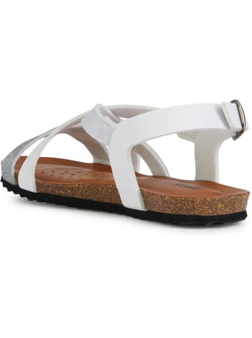Geox Sandalen "Chilene" wit/zilverkleurig