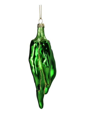 Kersten Ozdoba choinkowa "Chili Pepper" w kolorze zielonym - wys. 14,6 cm