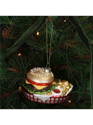 Kersten Kerstboomversiering "Hamburger Fries" meerkleurig - (B)10 cm
