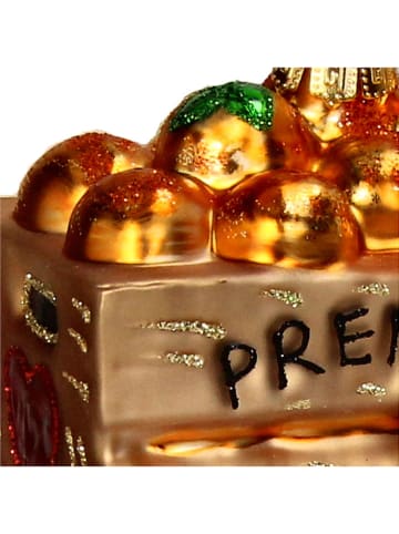 Kersten Baumschmuck "Apricot Crate" in Hellbraun - (H)7,6 cm