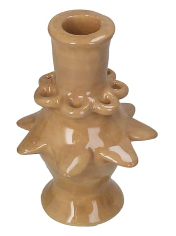 Kersten Świecznik w kolorze beżowym - wys. 13 x Ø 8,8 cm