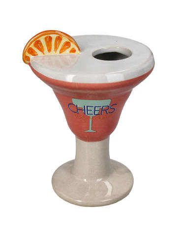 Kersten Vase ''Cocktail'' in Weiß/ Orange - (B)11,5 x (H)16 x (T)11 cm