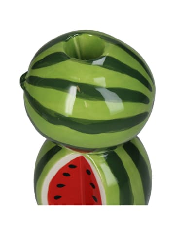 Kersten Kerzenhalter ''Watermelon'' in Grün/ Rot - (B)8,5 x (H)15,6 x (T)8,1 cm