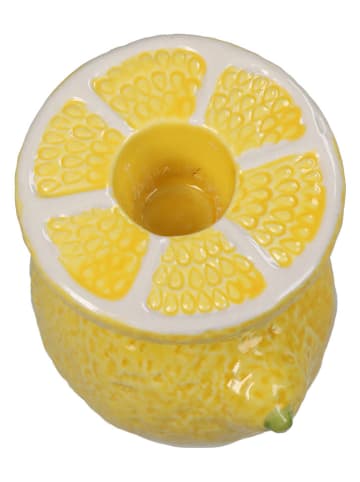 Kersten Świecznik "Lemon" w kolorze żółtym - wys. 10 x Ø 7 cm