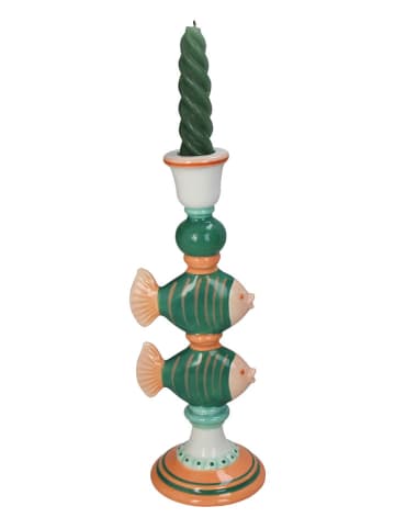Kersten Kerzenhalter ''Fishes'' in Grün - (B)10,4 x (H)26,5 x (T)9,3 cm