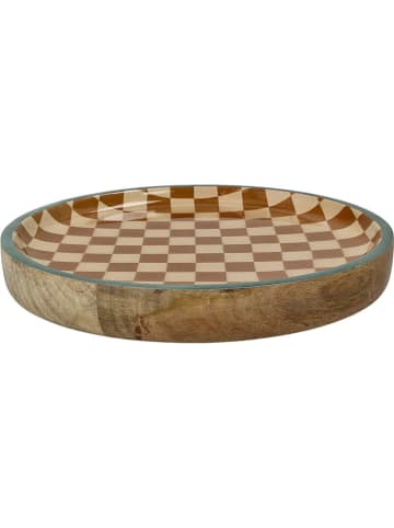 Kersten Frühstücksteller ''Checker'' in Beige/ Hellbraun - Ø 20 cm