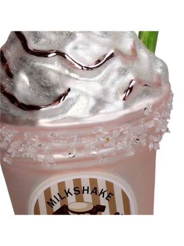 Kersten Ozdoba choinkowa "Milkshake" w kolorze jasnoróżowym - wys. 13 cm