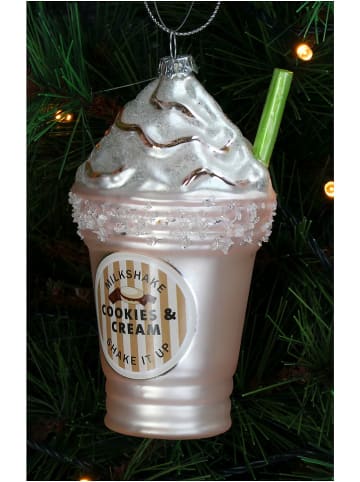 Kersten Kerstboomversiering "Milkshake" lichtroze - (H)13 cm