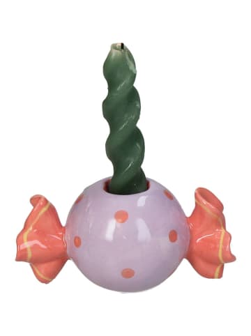 Kersten Kerzenhalter ''Candy'' in Lila/ Orange - (B)14 x (H)8 x (T)7 cm