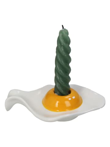 Kersten Kerzenständer "Egg" in Weiß/ Gold - (B)15 x (H)10 x (T)4 cm