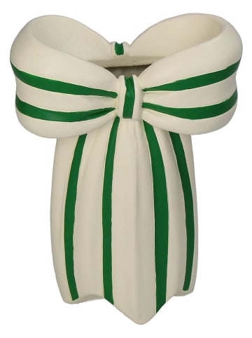 Kersten Vase ''Bow'' in Beige/ Grün - (B)14 x (H)19 x (T)7 cm