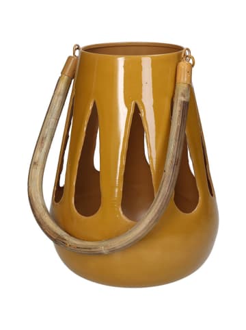 Kersten Lampion w kolorze musztardowym - wys. 22 x Ø 16 cm