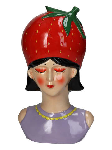 Kersten Vase ''Lady Strawberry'' in Bunt/ Rot - (B)15 x (H)13 x (T)25 cm