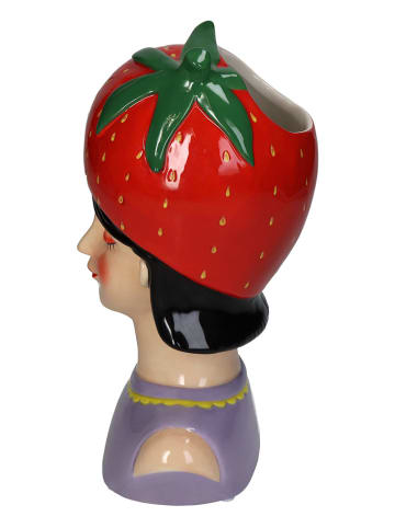 Kersten Vaas "Lady Strawberry" meerkleurig/rood - (B)15 x (H)13 x (D)25 cm
