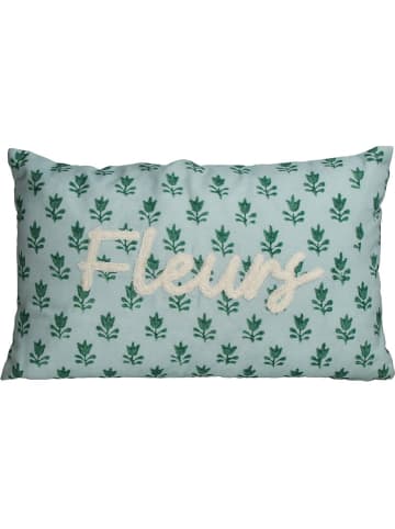 Kersten Kissen ''Merci'' in Grün - (L)30 x (B)50 cm