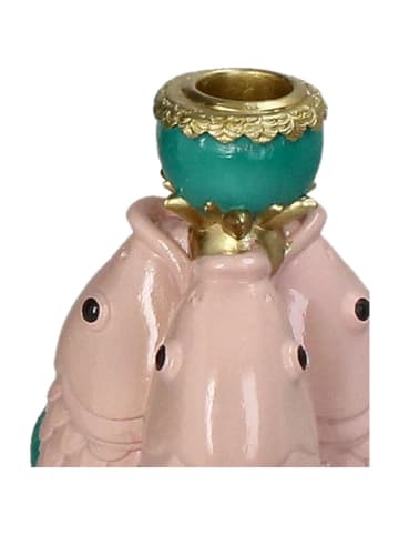 Kersten Kerzenhalter ''Fish'' in Rosa - (B)10 x (H)23,5 x (T)9,5 cm
