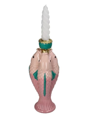 Kersten Kerzenhalter ''Fish'' in Rosa - (B)10 x (H)23,5 x (T)9,5 cm