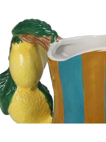 Kersten Vaas "Lemon" turquoise/lichtbruin/geel - (B)18,5 x (H)20,3 x (D)12,5 cm