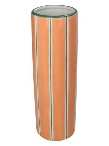 Kersten Vase "Stripe" in Orange - (H)28 x Ø 9,2 cm